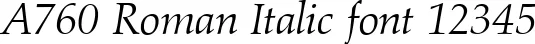 Dynamic A760 Roman Italic Font Preview https://safirsoft.com