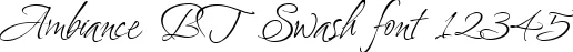 Dynamic Ambiance BT Swash Font Preview https://safirsoft.com