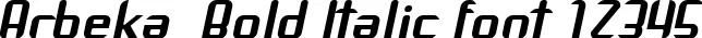 Dynamic Arbeka  Bold Italic Font Preview https://safirsoft.com