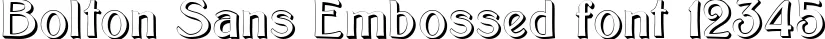 Dynamic Bolton Sans Embossed Font Preview https://safirsoft.com