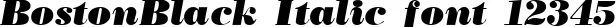 Dynamic BostonBlack Italic Font Preview https://safirsoft.com
