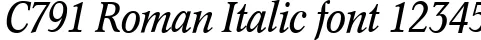 Dynamic C791 Roman Italic Font Preview https://safirsoft.com