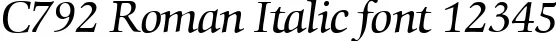 Dynamic C792 Roman Italic Font Preview https://safirsoft.com