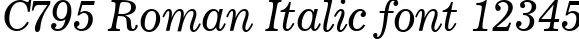 Dynamic C795 Roman Italic Font Preview https://safirsoft.com