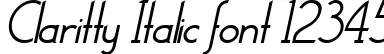 Dynamic Claritty Italic Font Preview https://safirsoft.com