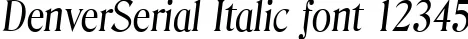Dynamic DenverSerial Italic Font Preview https://safirsoft.com