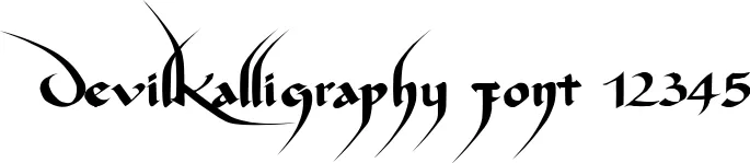 Dynamic DevilKalligraphy Font Preview https://safirsoft.com