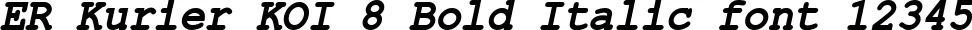 Dynamic ER Kurier KOI 8 Bold Italic Font Preview https://safirsoft.com