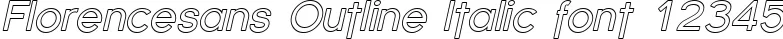 Dynamic Florencesans Outline Italic Font Preview https://safirsoft.com