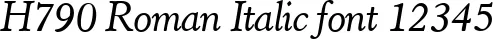 Dynamic H790 Roman Italic Font Preview https://safirsoft.com