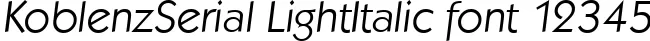 Dynamic KoblenzSerial LightItalic Font Preview https://safirsoft.com