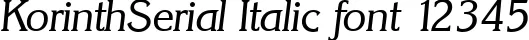 Dynamic KorinthSerial Italic Font Preview https://safirsoft.com
