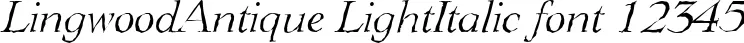 Dynamic LingwoodAntique LightItalic Font Preview https://safirsoft.com