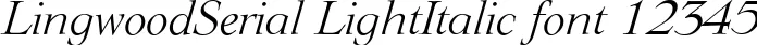 Dynamic LingwoodSerial LightItalic Font Preview https://safirsoft.com