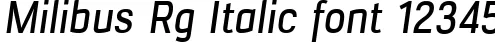 Dynamic Milibus Rg Italic Font Preview https://safirsoft.com