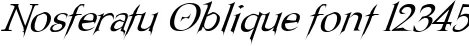 Dynamic Nosferatu Oblique Font Preview https://safirsoft.com
