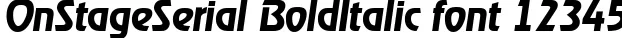 Dynamic OnStageSerial BoldItalic Font Preview https://safirsoft.com