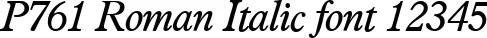 Dynamic P761 Roman Italic Font Preview https://safirsoft.com