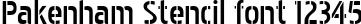 Dynamic Pakenham Stencil Font Preview https://safirsoft.com