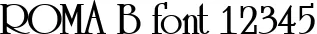 Dynamic ROMA B Font Preview https://safirsoft.com