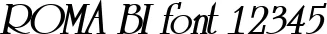 Dynamic ROMA BI Font Preview https://safirsoft.com