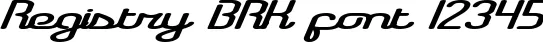Dynamic Registry BRK Font Preview https://safirsoft.com