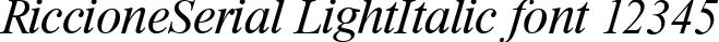 Dynamic RiccioneSerial LightItalic Font Preview https://safirsoft.com