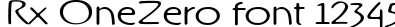 Dynamic Rx OneZero Font Preview https://safirsoft.com