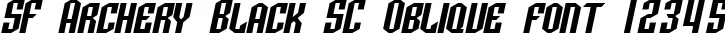 Dynamic SF Archery Black SC Oblique Font Preview https://safirsoft.com
