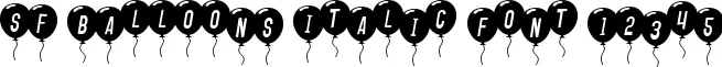 Dynamic SF Balloons Italic Font Preview https://safirsoft.com