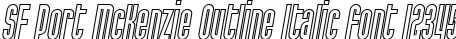 Dynamic SF Port McKenzie Outline Italic Font Preview https://safirsoft.com