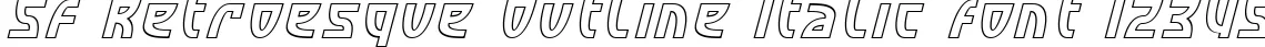 Dynamic SF Retroesque Outline Italic Font Preview https://safirsoft.com
