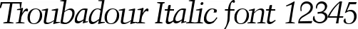 Dynamic Troubadour Italic Font Preview https://safirsoft.com