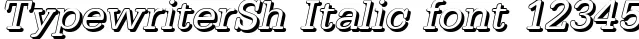 Dynamic TypewriterSh Italic Font Preview https://safirsoft.com