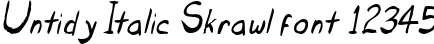 Dynamic Untidy Italic Skrawl Font Preview https://safirsoft.com