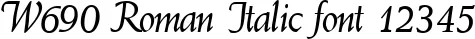 Dynamic W690 Roman Italic Font Preview https://safirsoft.com