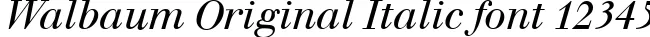 Dynamic Walbaum Original Italic Font Preview https://safirsoft.com