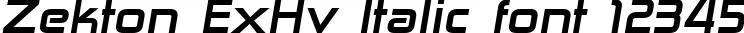 Dynamic Zekton ExHv Italic Font Preview https://safirsoft.com