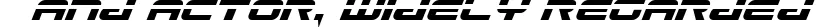 Dynamic Gunship Laser Italic Font Preview https://safirsoft.com